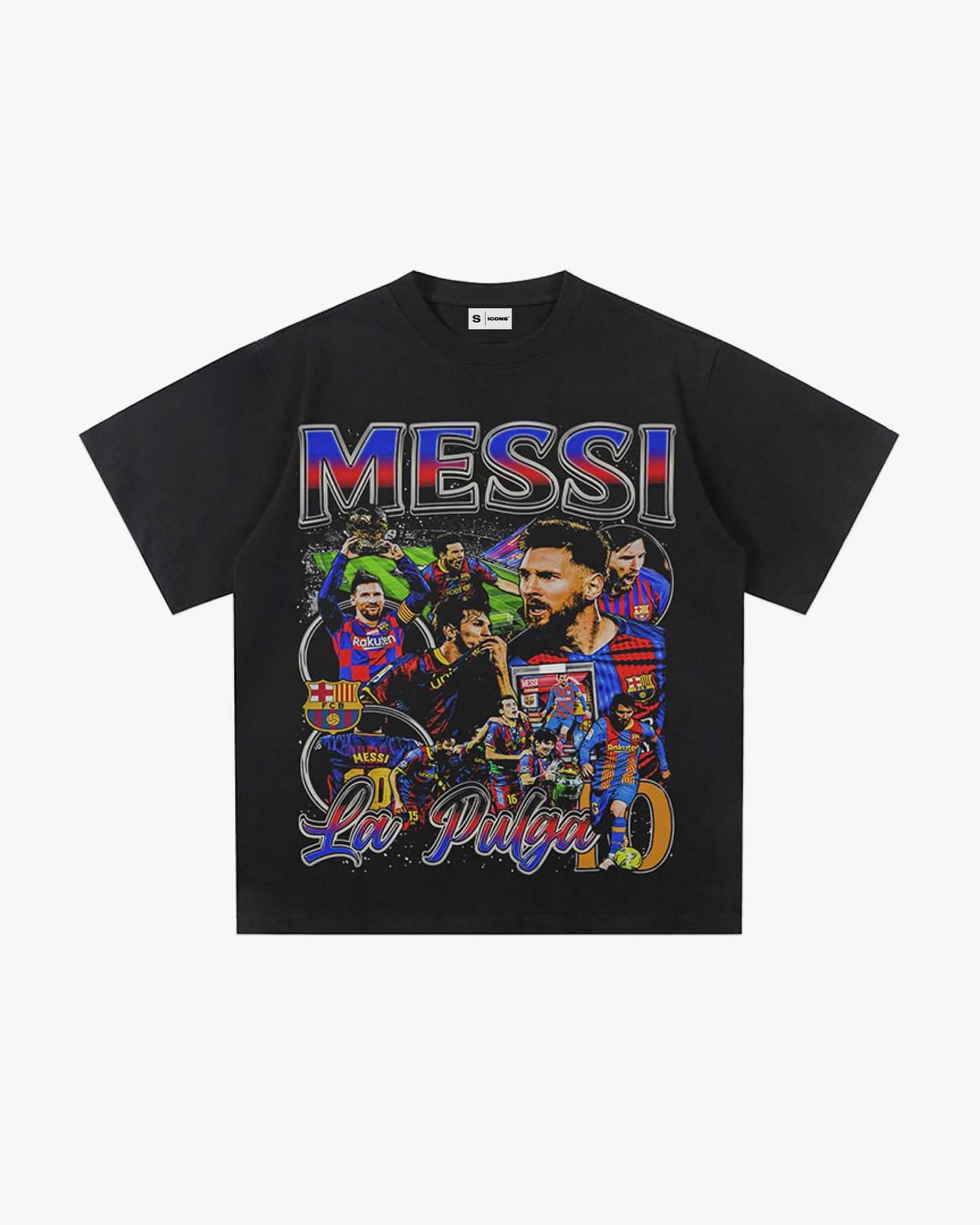 MESSI LA PULGA TEE BLACK